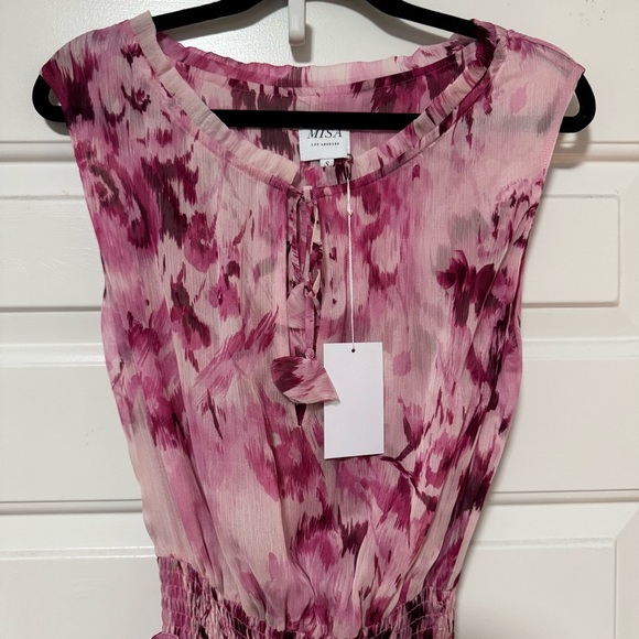 NWT $495 Misa Los Angeles Hollen Dress in La Vie En Rose Women’s Size Small - Picture 6 of 13